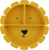 Trixie Kinderbord met Vakjes - Mr. Lion - Bord met Zuignap - Voor baby's vanaf 4 maanden - van Siliconen - Geschikt voor de Vaatwasser
