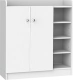 Homcom Dressoir Sideboard - Wit - Hout - Schoenenkast - Schoenenrek - Plank - Universele Kast - 02-0623