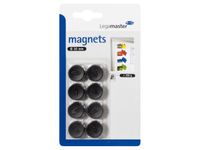 Legamaster Magneet 20mm 250gr zwart 8stuks
