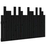 VidaXL Hoofdbord Wandmontage Grenenhout Zwart 127,5x3x80 cm