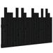 VidaXL Hoofdbord Wandmontage Grenenhout Zwart 127,5x3x80 cm