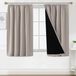 100% Blackout curtains, 2 Pieces 117 x 137 cm, Thermal curtains
