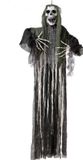 Atosa Halloween/horror thema hang decoratie Geest/spook Skelet - met LED licht - enge/griezelige pop - 158 cm