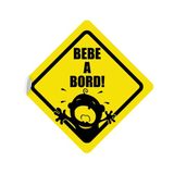 Ambiance Autosticker voor ramen, baby, met rand, kleine baby, H15 x L15 cm