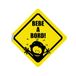 Ambiance Autosticker voor ramen, baby, met rand, kleine baby, H15 x L15 cm
