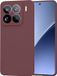 Techsuit Hoesje geschikt voor Xiaomi 15 Pro - Soft Flex Silicone Back Cover - Plum Red