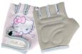 Tataway Hello Kitty fietshandschoenen voor meisjes maat 5 roze en grijze fietshandschoenen voor kinderen, halve vingers met versterkte antislippalm en verstelbare sluiting