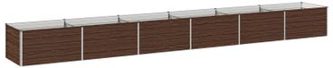 vidaXL verhoogde tuinbed zwartnoot 600 x 80 x 55 cm staal