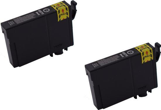 KATRIZ huismerk inkt voor Epson T0711/T0891 15ml 2 stuks - Zwart