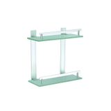 MSV Tabarca Wandmontage Doucherek 2 Niveaus Aluminium Glas 30 x 13 CM Cromado