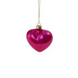 Werner Voss décoration de sapin - cœur 8cm en verre, couleur rose 1 pièce