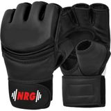 NRG Wellness NRG Boxing MMA Handschoenen - Leer - Zwart - Maat S