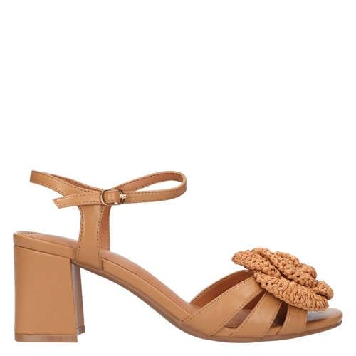 La Strada leren sandalettes cognac