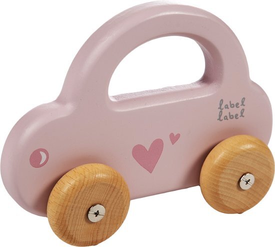 Label-Label Houten auto Roze Roze roze