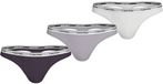 Calvin Klein Underwear Damen Slip - Baumwollstretch-Mix - Größe L - Nightshade / Lilac Sugar / White