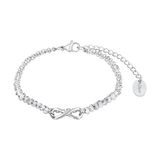 s.Oliver damesarmband van roestvrij staal, met glas, 16+4 cm, goud, infinity, geleverd in een sieradendoosje, 2036828