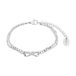 s.Oliver damesarmband van roestvrij staal, met glas, 16+4 cm, goud, infinity, geleverd in een sieradendoosje, 2036828