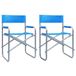 VidaXL Regisseursstoelen 2 stuks Staal Blauw