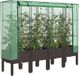 Maison Exclusive - Potager surélevé avec serre intégrée, aspect rotin, 160 x 40 x 140 cm