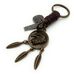 H-Customs valk adelaarsveren Indiaan bronzen leren sleutelhanger hanger brons