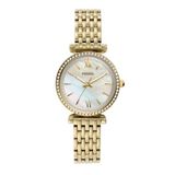 FOSSIL Carlie Mini, horloge voor dames, kast van 28 mm, kwartsuurwerk, roestvrijstalen armband