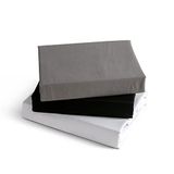 KONO Bedding Fitted Sheet Brushed Microfiber Fitted Sheet 30 cm Deep Pocket (Grey, 90x200cm)
