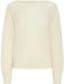 Ichi Vrouwentrui Estelle 12 Lange Mouw Ronde Hals Katoen Effen Off-white M