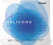 D'Addario HH610 3/4M Helicore hybride bassnarenset, 3/4 schaal, medium spanning