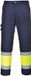 Portwest Hi-Vis Tweekleuren Combat Broek E049 - Geel/Marine - S