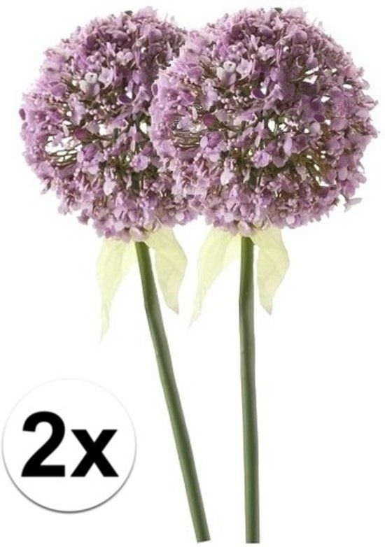 Panda - 2x Lila sierui kunstbloemen 70 cm