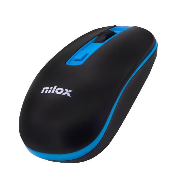Nilox Wireless Mouse - Black/Blue - 1600 DPI