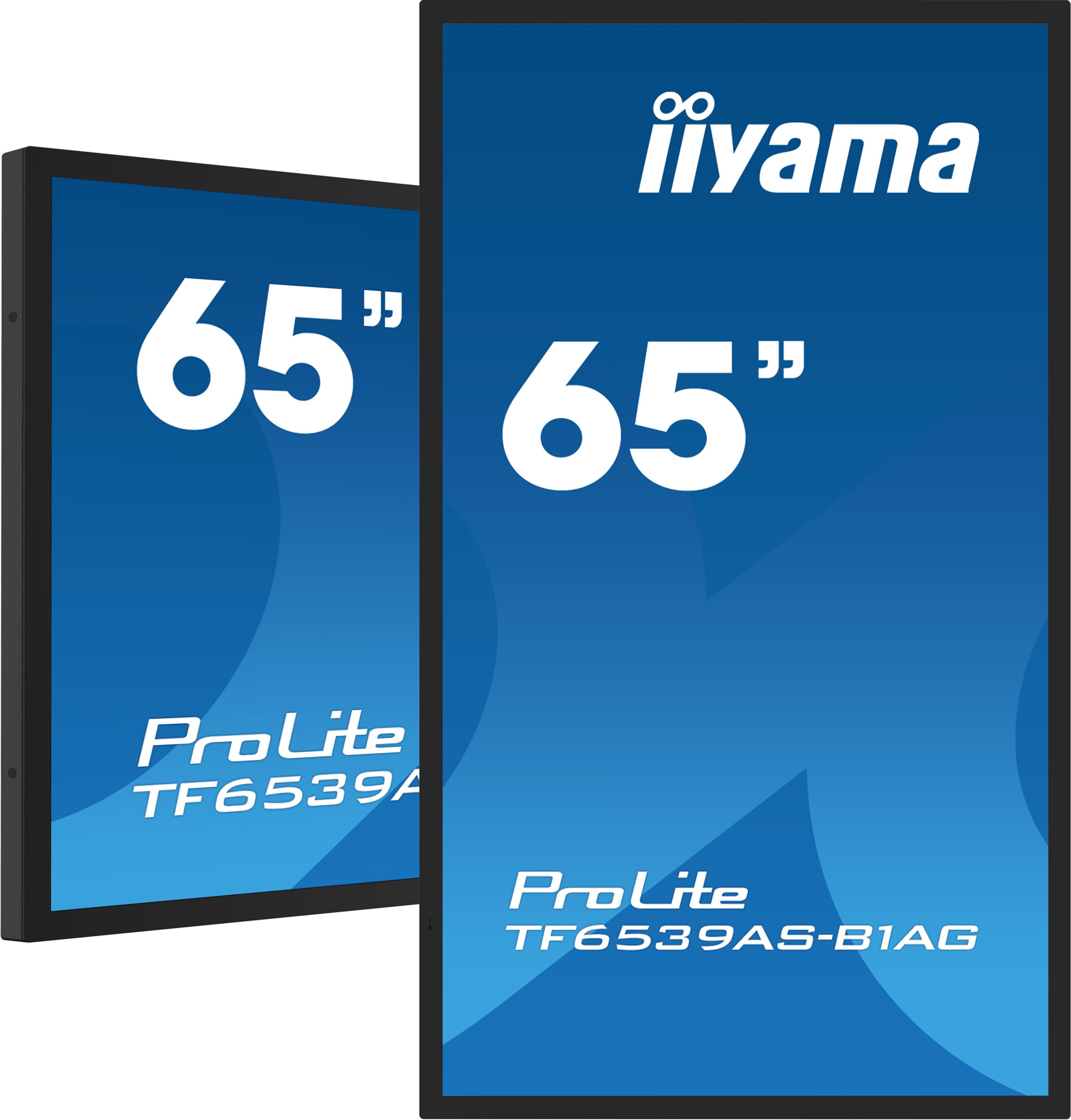 iiyama TF6539AS-B1AG 64.5" 4K UHD LED Zwart Touchscreen