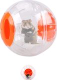 Balle d'exercice pour hamster - Balle de course et roue pour petits animaux (119 cm, orange)