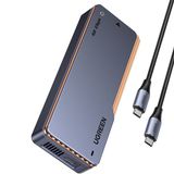 Ugreen D703 Serie - Behuizing voor M.2 NVMe SSD - Actieve Koeling - USB4 40Gb/s - Grijs