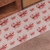 PETTI Artigiani Italiani Keukenloper, antislip, wasbaar, loper, keuken, 52 x 80 cm, roze strik, 100% Made in Italy