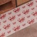 PETTI Artigiani Italiani Keukenloper, antislip, wasbaar, loper, keuken, 52 x 80 cm, roze strik, 100% Made in Italy