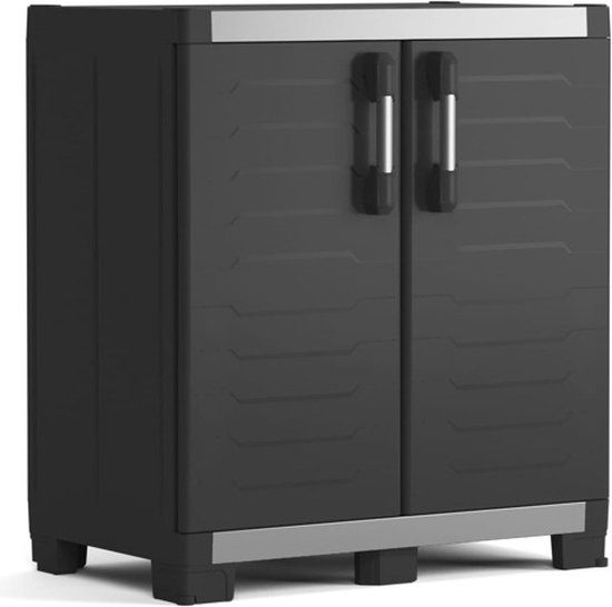 Keter XL Garage Low Cabinet - Black - 1 Shelf - 89x54x99 cm
