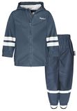 Playshoes Kinderregenjas, Regenset met Korte Broek, Basic 408349, Unisex, Marine, Polyester, Maat 86