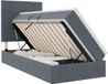 vidaXL - Bed met opbergruimte en matras - Donkergrijs - 90 x 200 cm - Fluweel