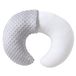 QUENESS Voedingskussen en positioner, borstvoeding, flesvoeding, babyzitondersteuning met afneembare ultrazachte hoes, ondersteuning voor buiktijd voor babyjongens en meisjes (grijs)