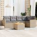 Maison Exclusive - Ensemble de jardin, 6 pièces, avec coussins, beige, en polyrotin