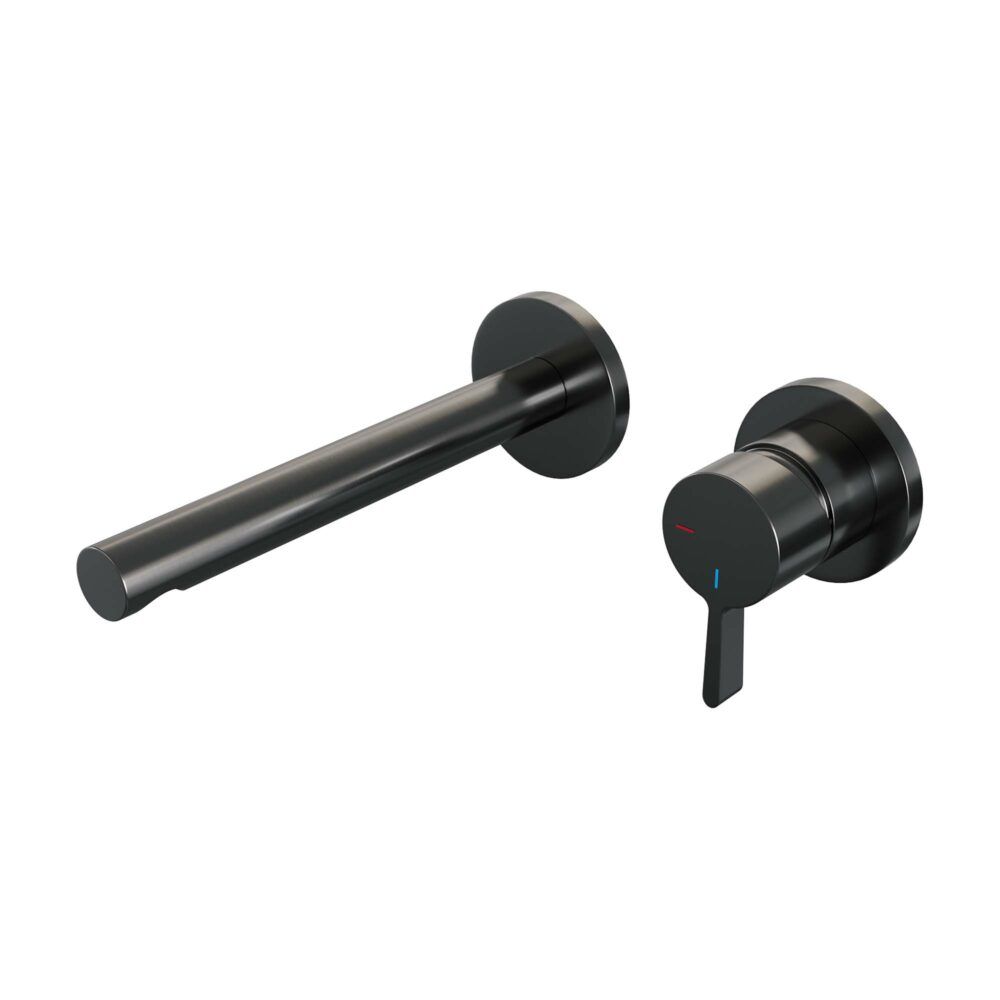 Brauer Gunmetal Edition inbouw wastafelmengkraan met rechte staaf 20x9 gunmetal - Zwart
