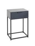 HAKU Möbel Console, antraciet, zwart, metaal, spaanplaat, afmetingen 40 x 60 x 28 cm (b x h x d), moderne stijl