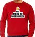 Bellatio Decorations Niks ho ho ho bier doordrinken foute Kersttrui - rood - heren - Kerst sweater / Kerst outfit XL
