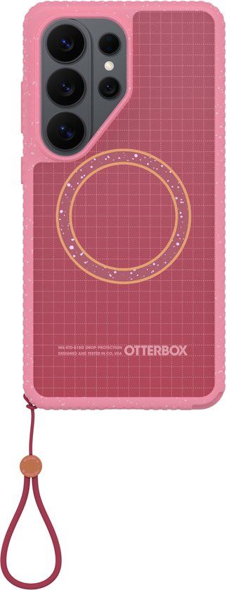 OtterBox Sole Series Hoesje Geschikt voor Samsung Galaxy S26 Ultra | Back Cover | Compatibel met MagSafe | Met Draaglus | Gerecycled | Xtra Hot Roze