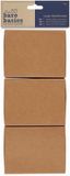 Papermania Luciferdoosjes kraft, 3 stuks, large 9 x 7 x 2,7 cm.