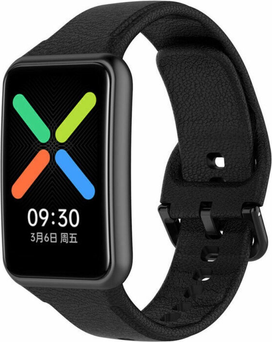 Strap-it Oppo Watch Free siliconen bandje - zwart