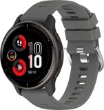 Strap-it Siliconen bandje voor Garmin Smartwatch - Donkergrijs