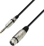 Adam Hall K3 BFV 0600 6m 6.35mm XLR (3-pin) Zwart, Zilver audio kabel
