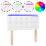 VidaXL Hoofdbord met LED 90x5x78/88 cm Kunstleer Wit